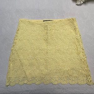 Zara yellow lace skirt